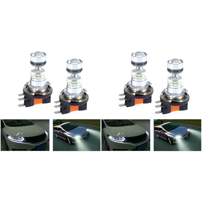 

Car Headlights 2pcs Pair Of 20 LED Bulb H15 100W Fog Light Low Beam Lights Daytime Running For (White Light)