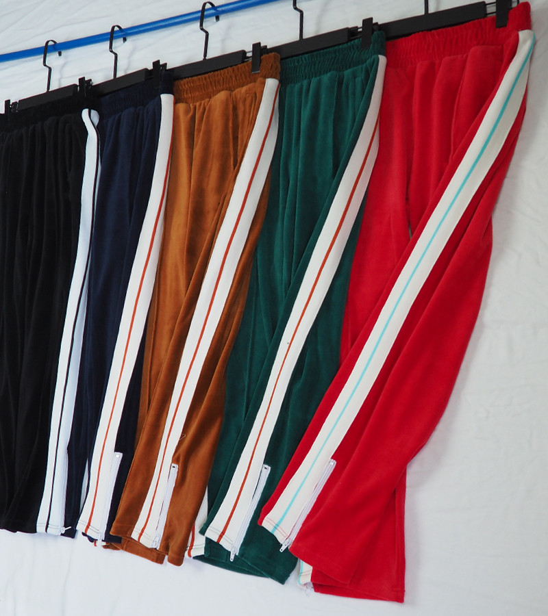 

Designer Palm Loose Sports Pants Rainbow thick Mens Track corduroy Pant Casual solid Color Joggers men side stripes Trousers Elastic Waist sportswear Sweatpants