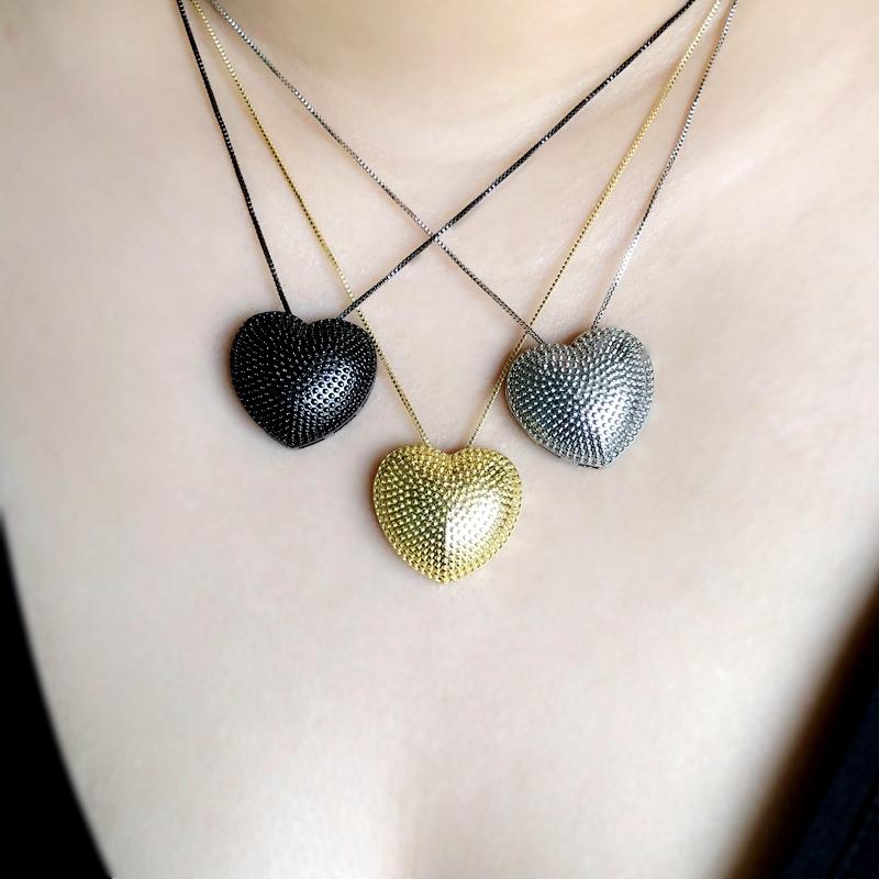 

Chains Classic Love Heart Pendant Necklace For Women Gifts Vintage Black/Gold/silver Color Chain Choker Fashion Party Jewelry Gift 2021