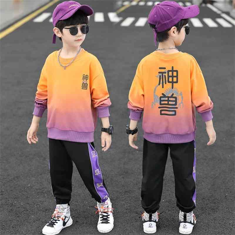 

Boys' suit long sleeved children's wear sports trend big boys' sweater autumn handsome 2021 NEW
