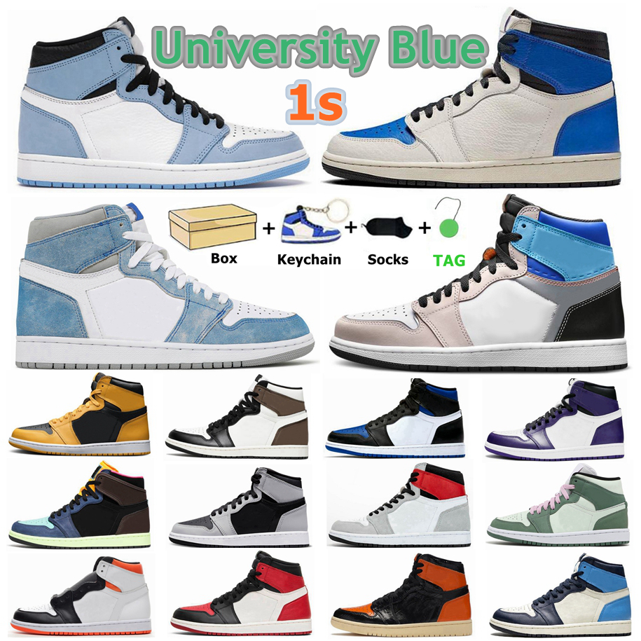 

Hype Royal 1s Jumpman 1 Mens Basketball Shoes University Blue UNC Pine Green Shadow 2.0 Obsidian Court Purple Sports Outdoor Men Women Sneakers Shoe, 12