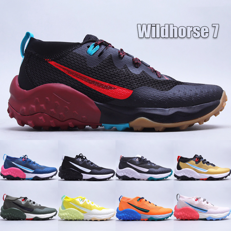 

Wildhorse 7 Men Women Trail Running Shoes High Quality Black Bright Crimson Black Anthracite Light Army Pollen Lime Glow Outdoor Hiking Sneakers Size 36-45, Bubble wrap packaging
