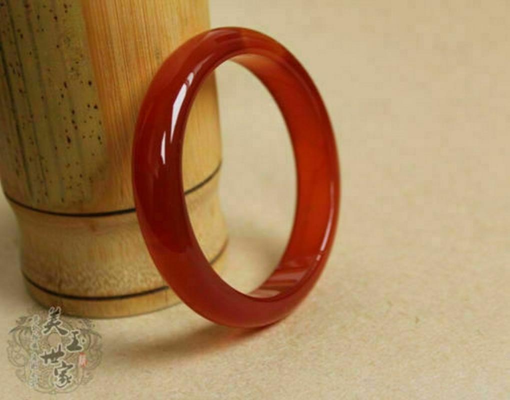 

Bangle Beautiful Fashion 100%Natural Primary Red Agate Chalcedony Jade Bracelet 56mm-64mm