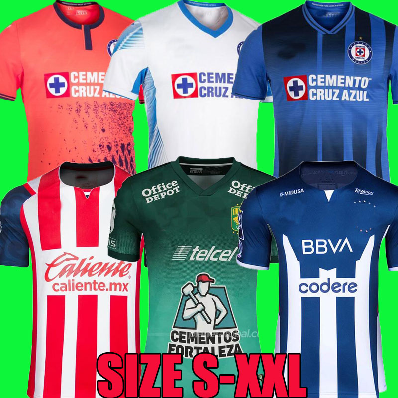 

21 22 Curz Azul Soccer Jerseys liga mx 2021 2122 Club America UNAM Rayados de Monterrey LEON UANL Tigres Chivas Guadalajara Xolos Tijuana Camisas Football Shirts tops, 20/21 third fans