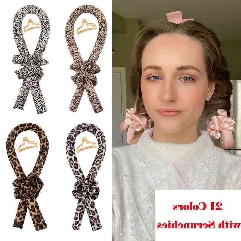 

Rod Heatless Wave Leopard Headband Kit for Women Foam Roller Curler Ribbon Curls No Heat Curling Iron Hair Styling Tools