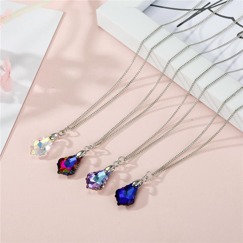 Pendant Necklaces Dayoff Boho European Brightly Resin For Women Jewelry Korea Link Chains Necklace Womens Clavicel Chain N63-image-706979136