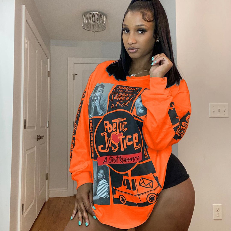 

ZOOEFFBB Sexy Fashion Fall Oversized T-shirts Lounge Wear Tops Graphic Tee Club Outfits Streetwear Women Clothes Loose Tshirts, Blue