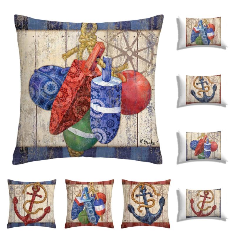 

Cushion/Decorative Pillow Red Anchor Pattern Plush Pillowcase, Sofa Cushion Cover For Home Improvement, Decoration Pillowcase Throw Case
