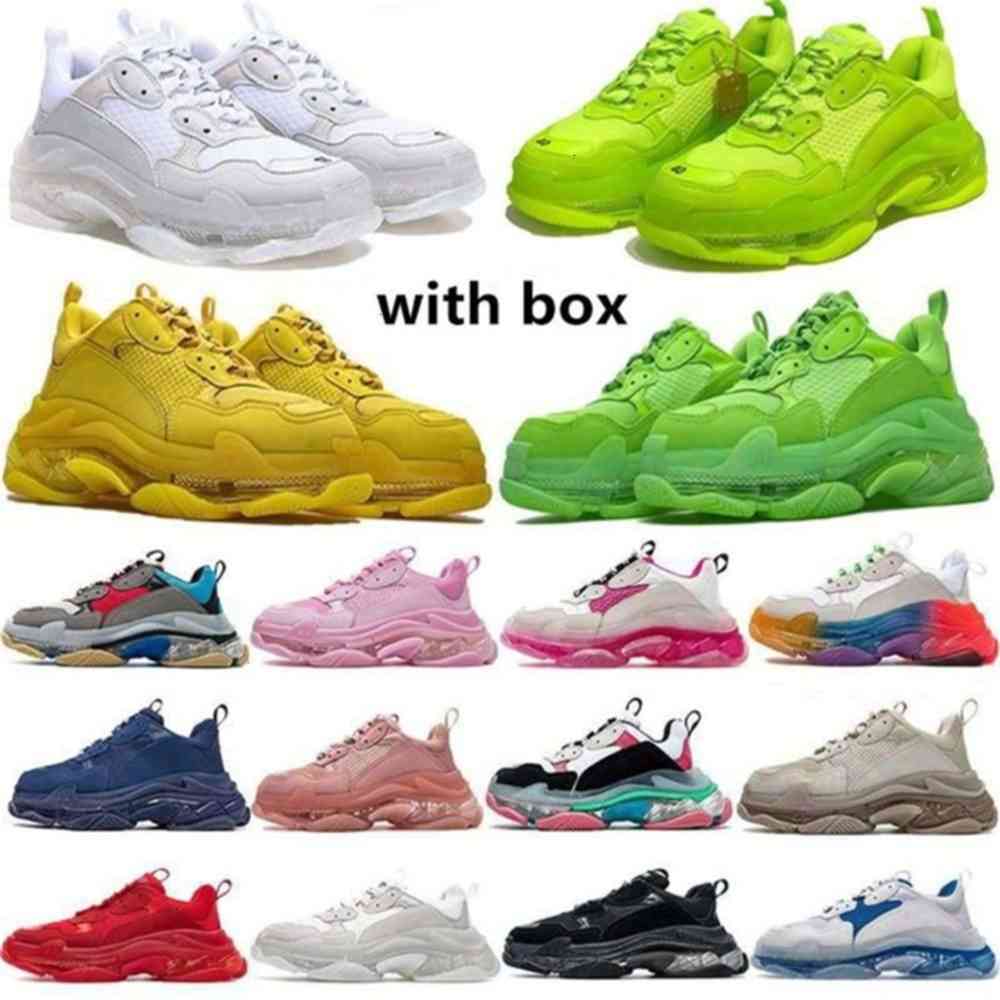 

est Crystal Bottom Balencaiga 17W triple s Women Mens Casual Shoes Dad Platform Trainers Sneaker Designer Flat Sneakers Size 36 ulanbatorn, Colour 13
