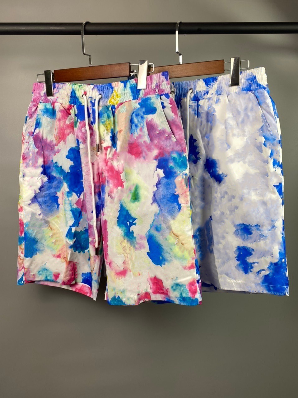 2021 Mans Fashion Summer Beach Shorts Loose Casual Breathable Pants Knee Length Letter Floral Geometric Printing Contrast Color-image-706829176
