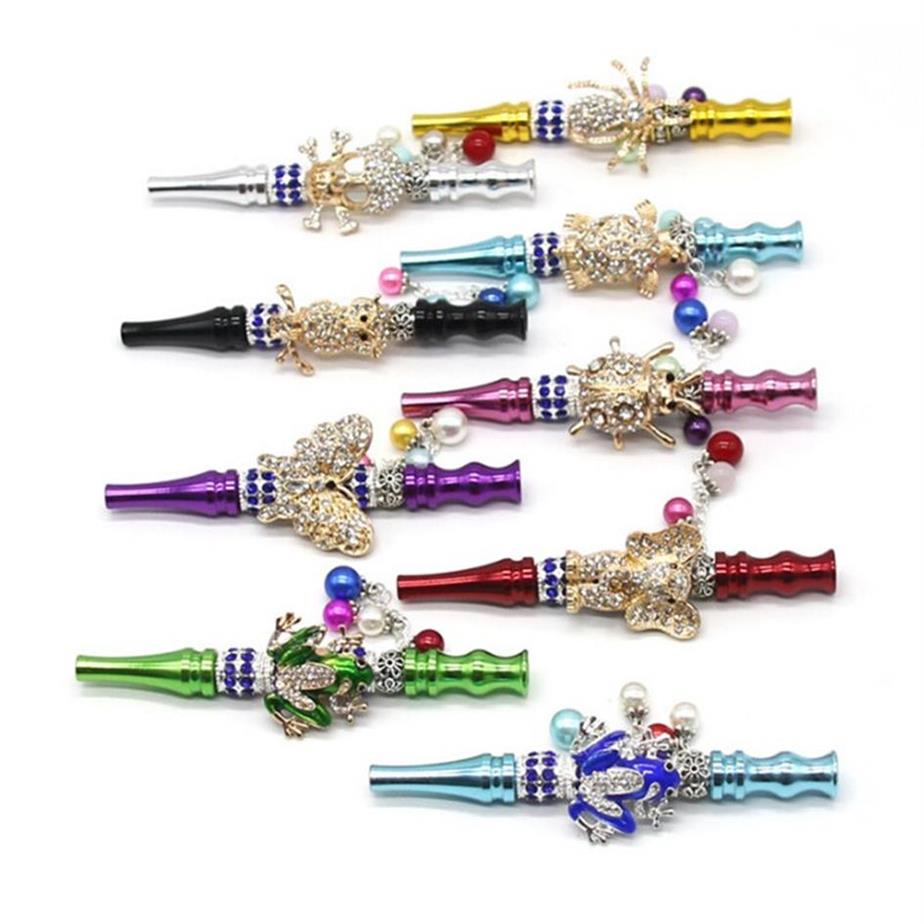 

Colorful Hookah Mouthpiece Tip Bag Detachable Pendant Arab Handmade Shisha Head Skull Shaped Filter Inlaid Jewelry Bracelet Smokin191V