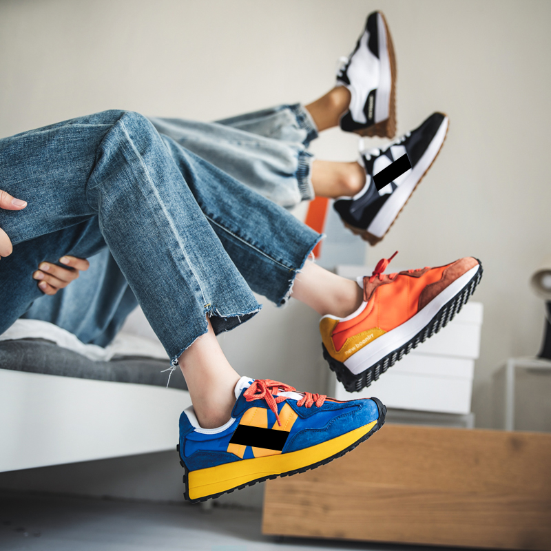 

N letter Mens Runningshoes Oange Couple Shoes Red light Europe Exclusive Tactile Green triple black white men women outdoor trainers Balance Sneakers