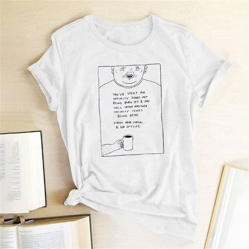 

Spent Infinity Men Cup Tea Graphic Tee Art Aesthetics Drawing Casual Funny Street Style Unisex Tee Harajuku Hipster Women TShirt 210518, White