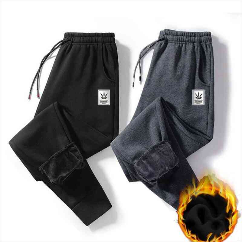 

warm sweatpants cotton thick winter women pant oversized joggers clothing streetwear sports fashion trouser 5xl, Black