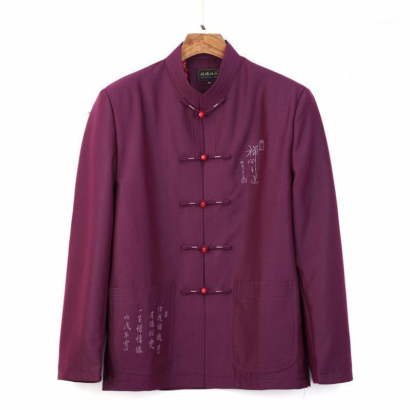 

Men's Jackets Arrival Mens Jacket Coat Tragitional Chinese Style Embroidery Outwear Tang Clothing Hombre Chaqueta Size  L XL XXL XXXL, 2723