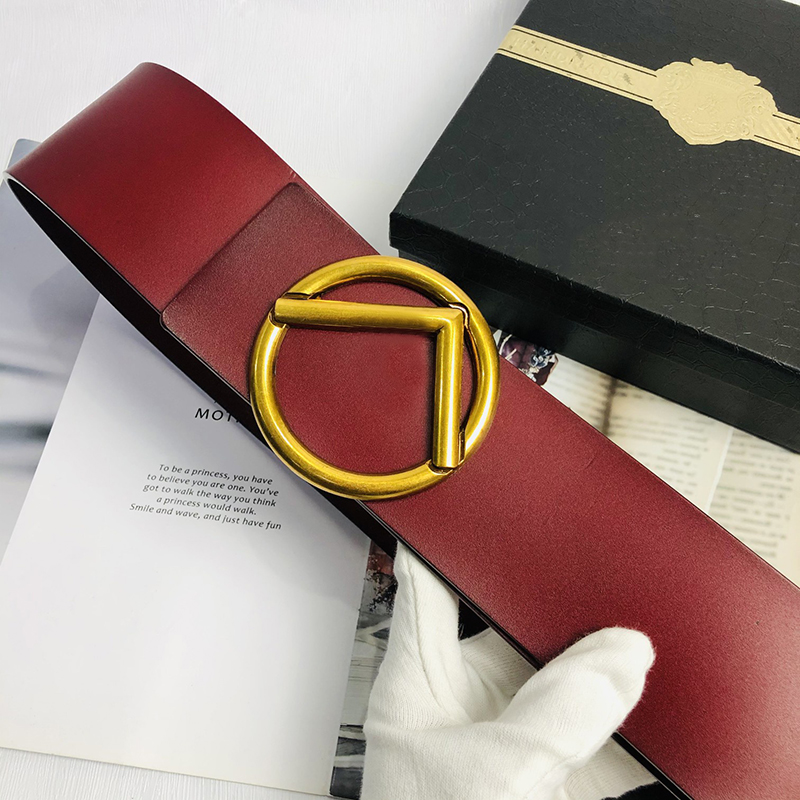 

New Luxury Leather F Letter Buckle Belt Women Belts Mens Lady Waistband Men Designer Cowskin Belt Men Ceinture 7cm D2111096Z, Free