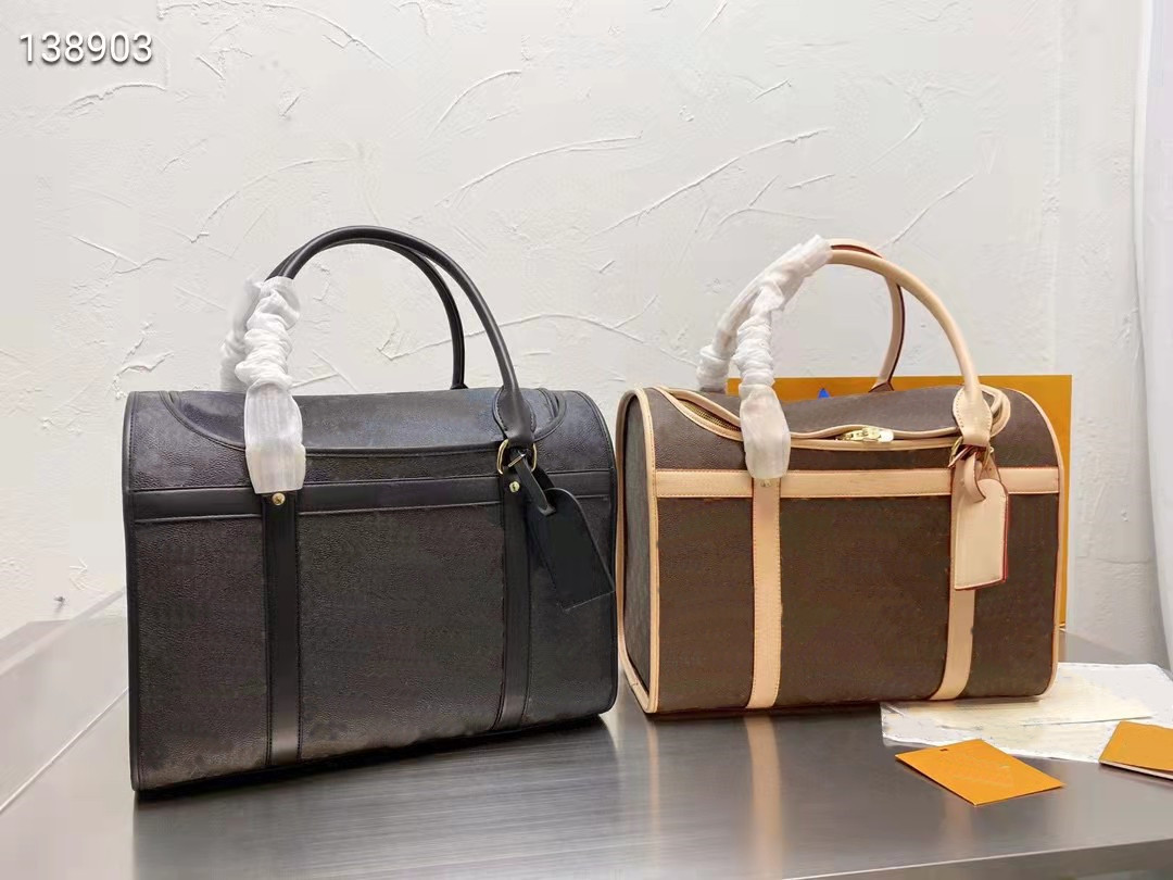 

2021 designer design high quality old flower handbag pet bag size: 39 cm, Black