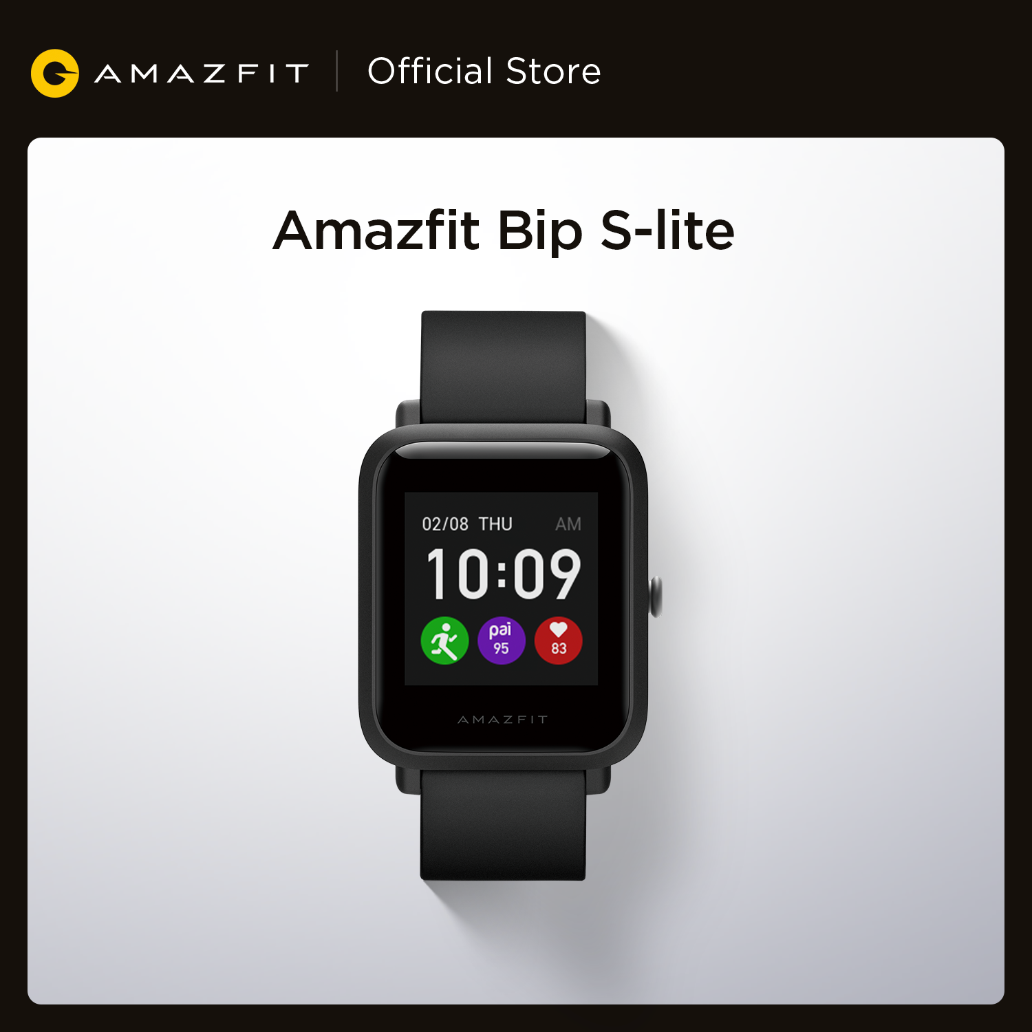 

Global Version Amazfit Bip S Lite Smartwatch Color Display 5ATM Waterproof Swimming Smart Watch 1.28inch For Android ios Phoneg, Charcoal black