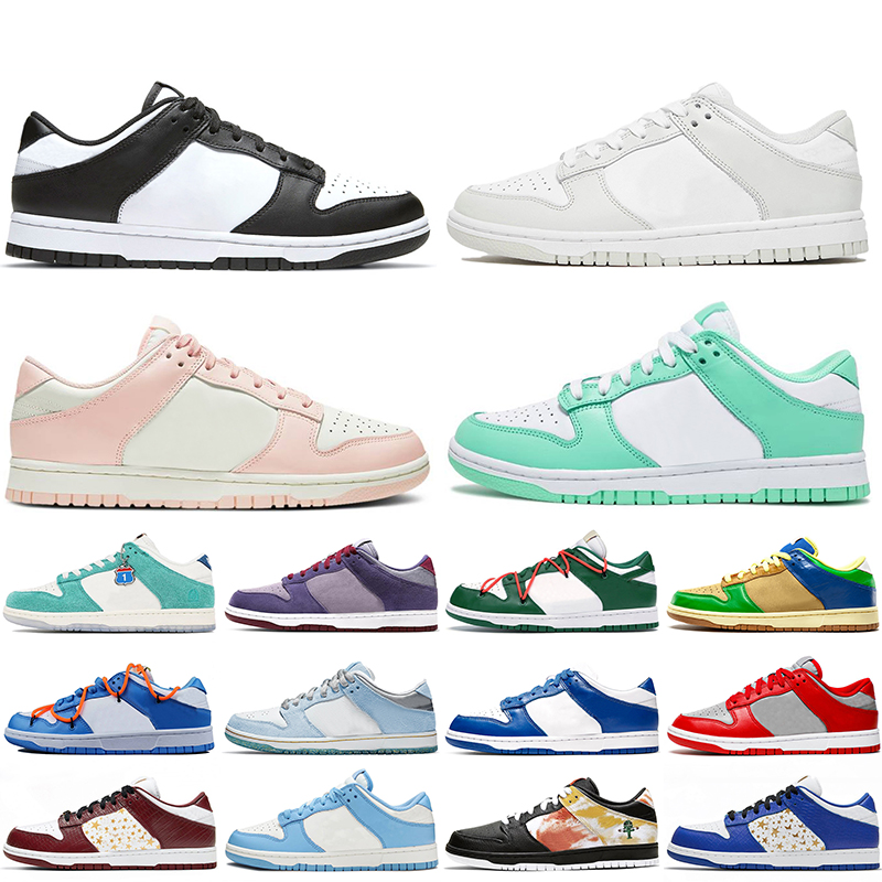 

Top Fashion Women Mens SB Dunk Skateboard Running Shoes 2021 Low Black White Photon Dust Orange Pear Green Glow Hyper Cobalt Trainers Sneakers, A38 raygun tie dye black 36-45