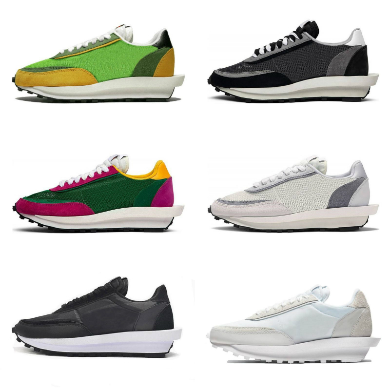 

2021 Mens Running Sports Shoes Fashion LDV Waffle Women Waffle Racer Black White Nylon Summit Multi Pine Green Trainers Varsity SNEAKERS V31, L301