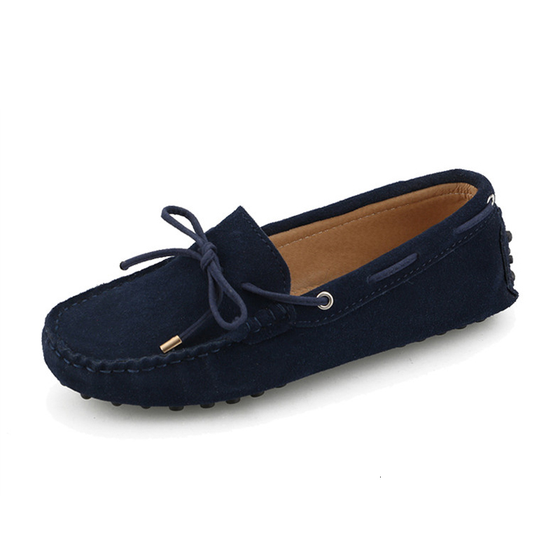 

dress shoes superior quality of women flats genuine leather shoes lady driving spring summer moccasins casual 9hs5, Black