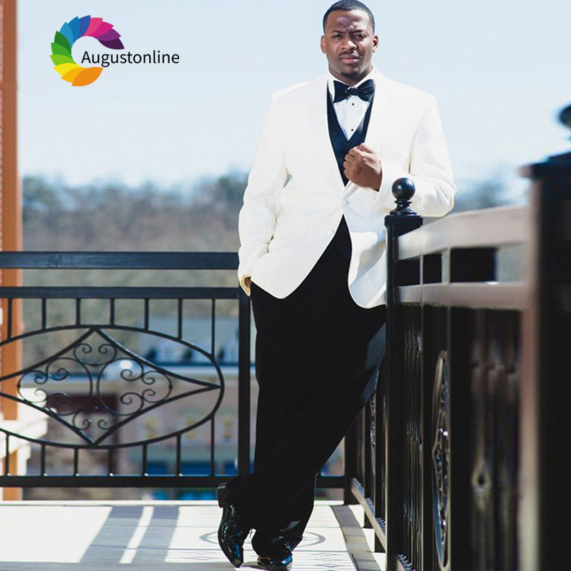 

Men's Suits & Blazers Tailored White Men For Wedding Bridegroom Groom Wear Prom Slim Fit Formal Blazer Custom Tuxedos Best Man Jac, Same as image