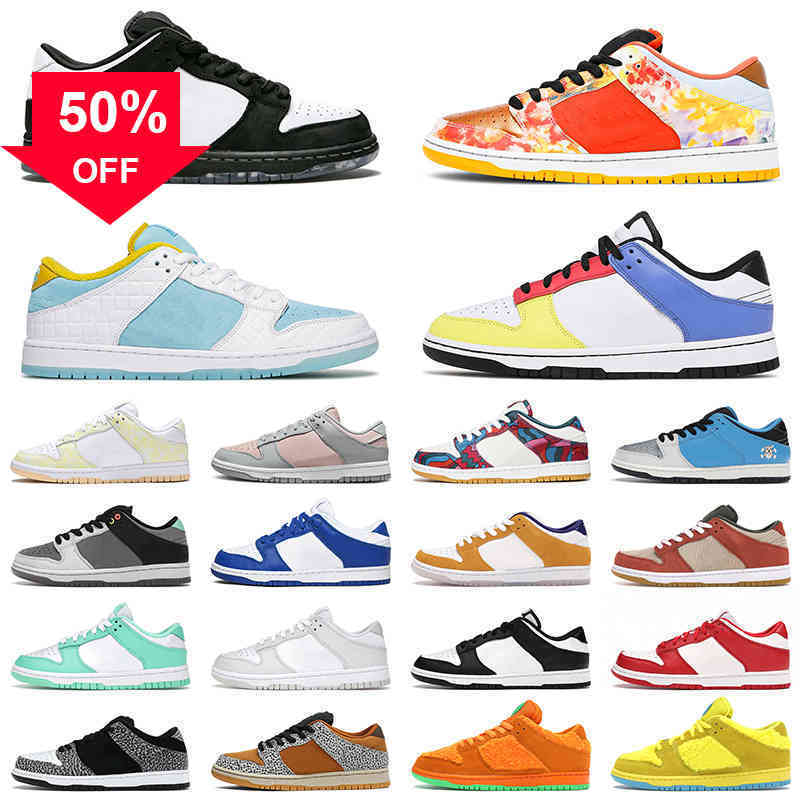 

2022 men women dunks Running Shoes Street Hawker Panda Pigeon Green Strike Abstract Art mens trainer sneakers, White black