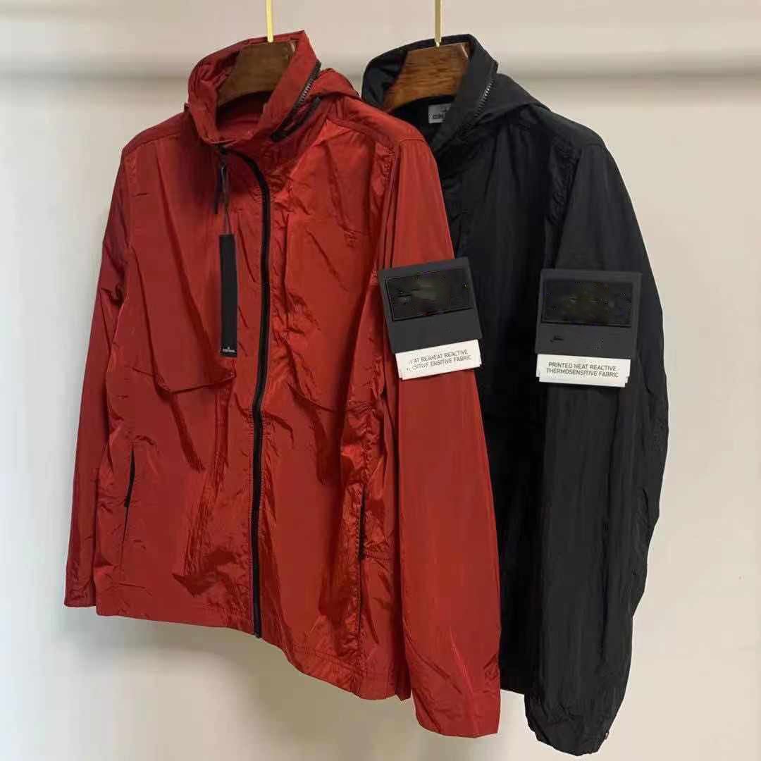 2021 expensive stone men's jacket compass standard metal nylon zipper trench coat yes-image-679084388