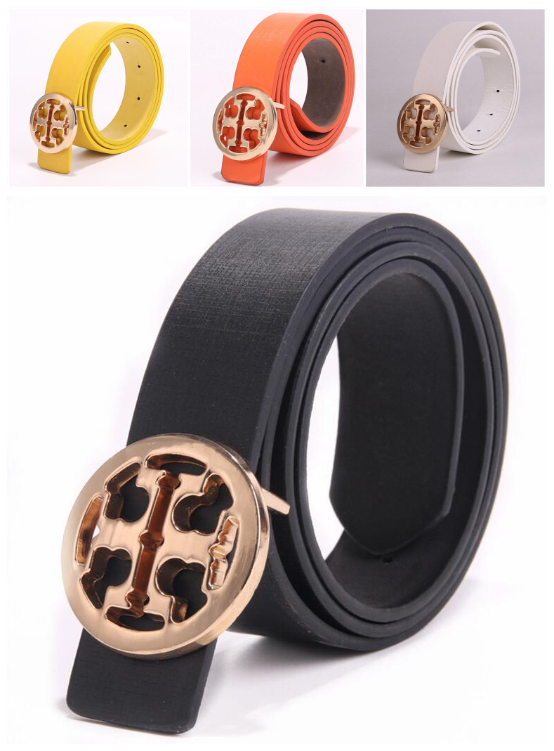 

065 Tory belt Burch Men's Women's Fashion Classic Designer Belts Luxury Belt Women's Brand Belts Casual Gold Buckle Letter Logo Smooth Buckle Width 3.3cm, Ombre color