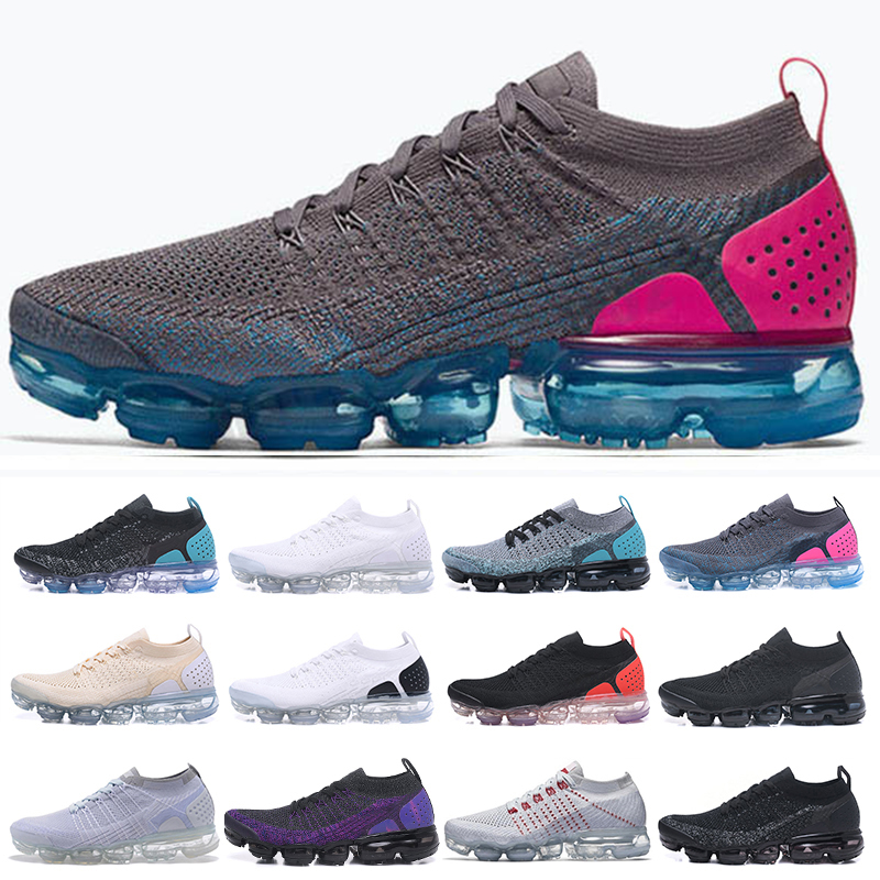 

Chaussures Moc 2 Laceless 2.0 Running Shoes Triple Black Designer Mens Women Sneakers Fly White knit cushion Trainers Zapatos 36-45, Color 3