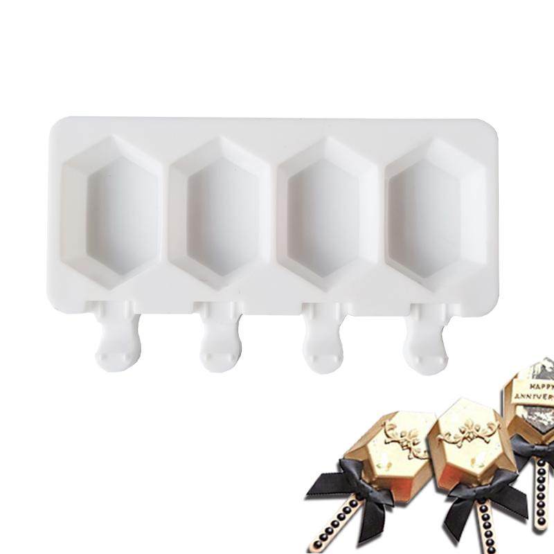 

Baking Moulds Silicone Ice Cream Mold DIY Homemade Popsicle Freezer 4 Cell Small Size Cube Tray Barrel Makers Tools
