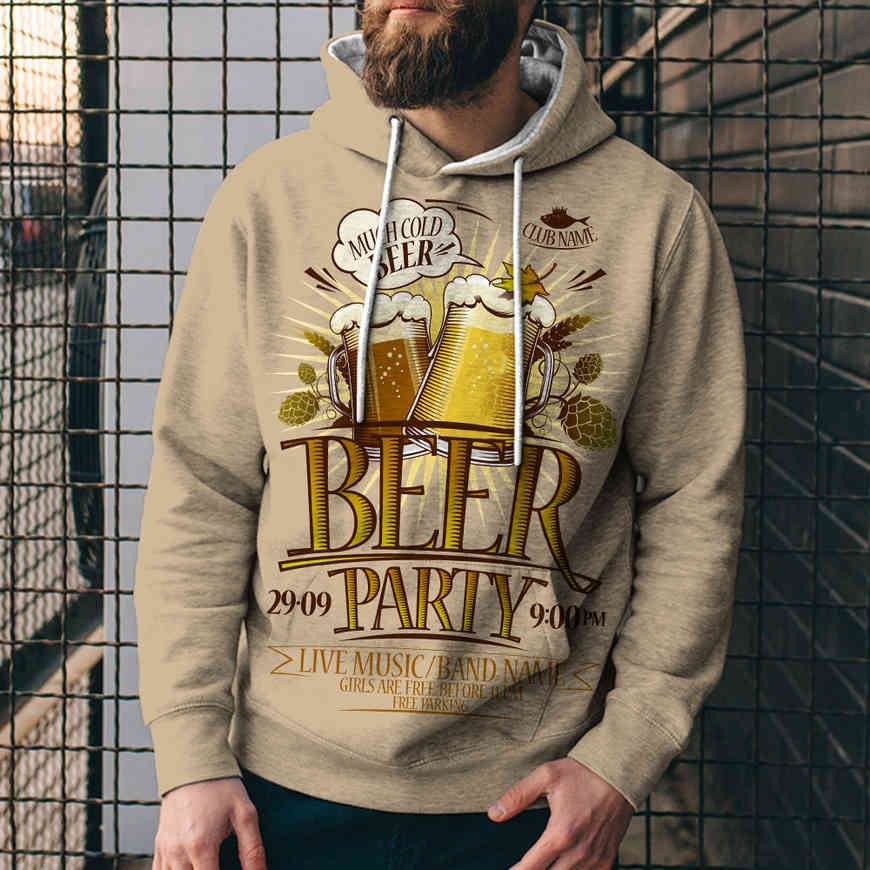 

men's loose 3d digital printed hooded sweaters lbjh, Black