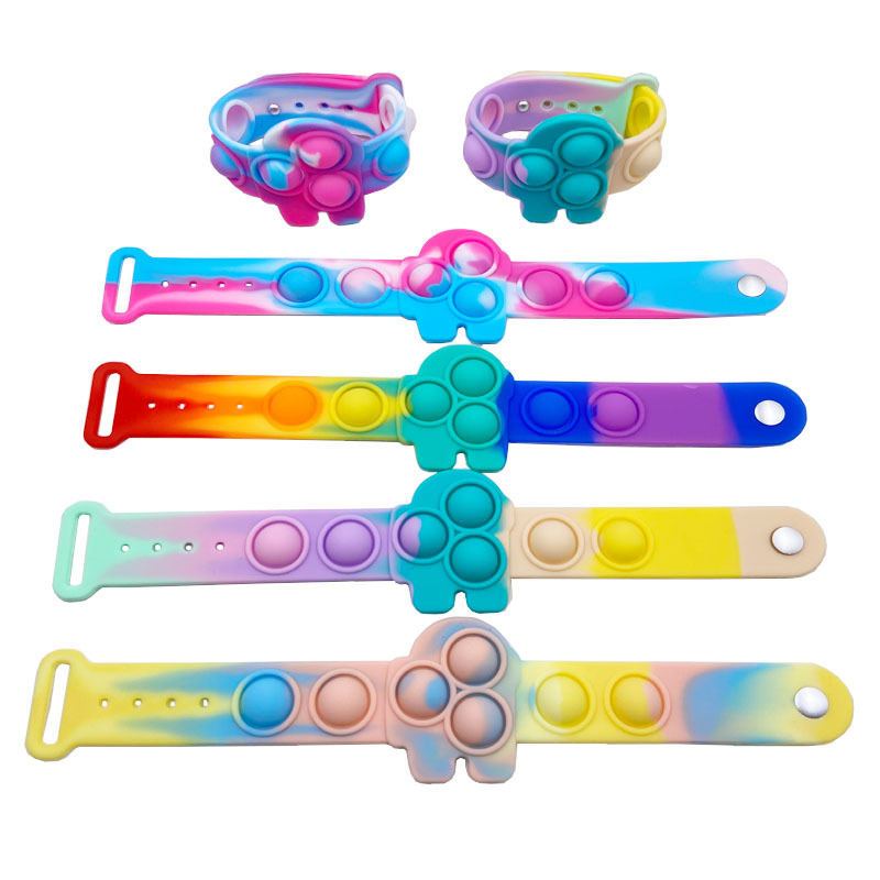 among us wristband push pop silicone bracelet fidget toys finger toy space rainbow-image-714794129