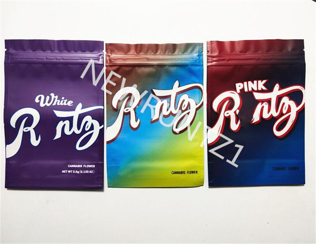 

3 colour Mylar Pink runtz bags White runt Pink Run Jokes Up Certz Christmas Red Gruntz Burtz Zourz Edibles Packaging Bag for 420