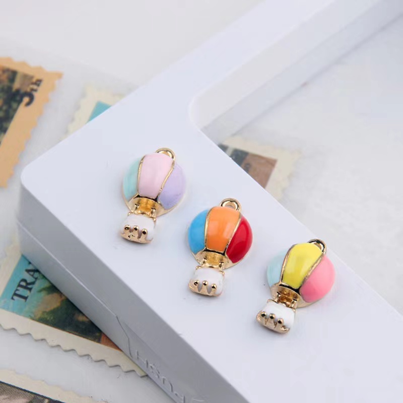 

20pcs Jewelry DIY Accessories Alloy Hot Air Balloon Enamel Charms Pendants For Bracelet Earring Making Floating