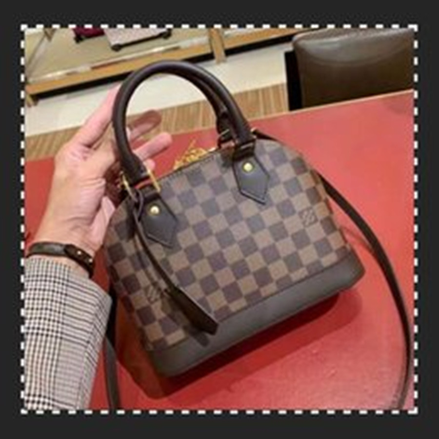 

1-6 YSL LV LOUIS Designers Bags classic ALMA BB Shell women shoulder bag crossbody Messenger bag lady Handbag, Golden;silver