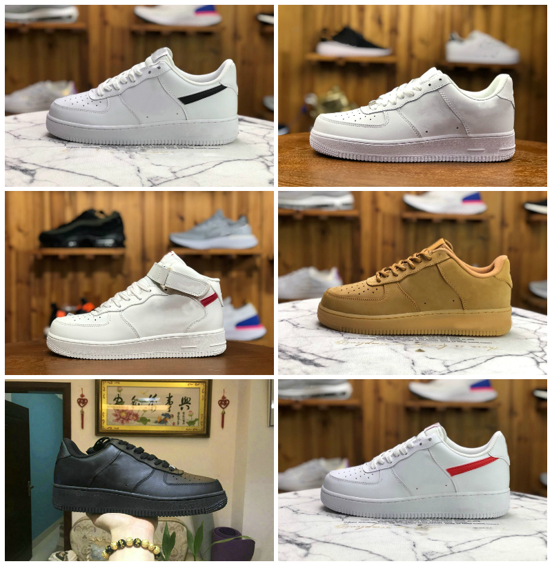 

2022 Classic FORCES Men Low Skateboards Shoes Dunks One Unisex 1 Knit Euro Mens High Women All White Black Red Leather Designer Outdoor Casual Trainer Sneakers, Bubble package bag