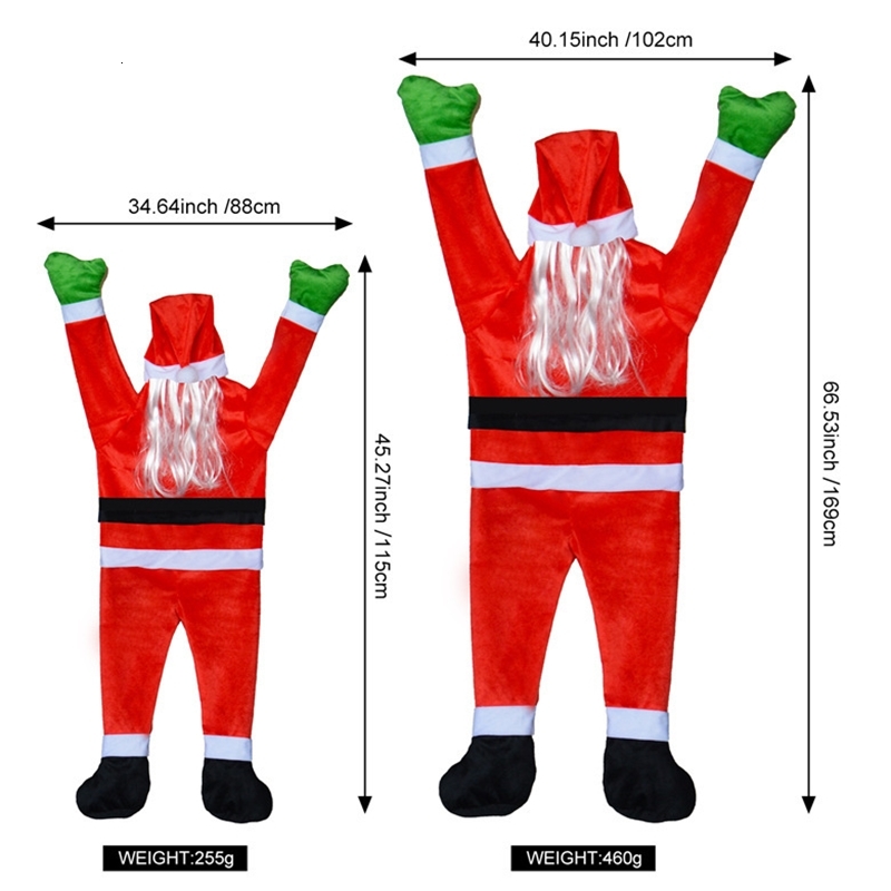2021 new decorative clothes pendant funny old man Gift Wall Climbing Santa Claus-image-736757548