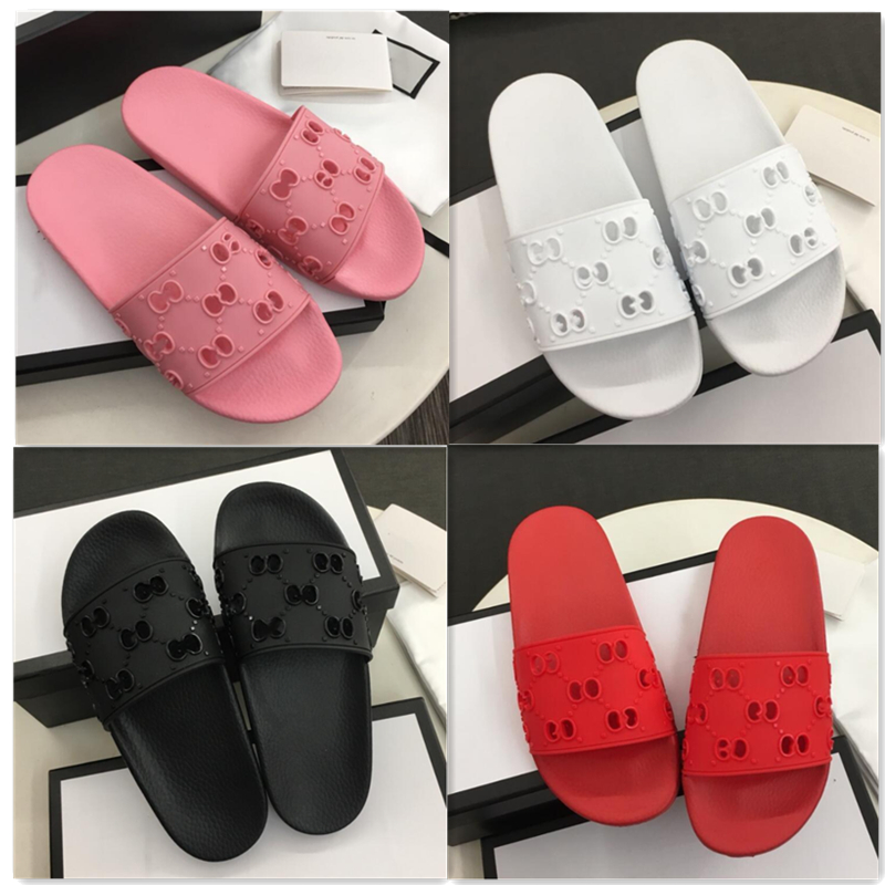 

2021 Designer woman G Slippers men slipper Gear bottoms Flip Flops women luxury sandals fashion causal shoes size 35-46 US 12 with box G001, Black