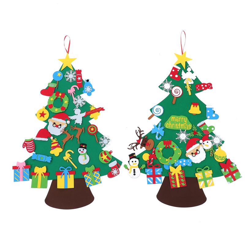 

Christmas Decorations 2 Sets Of Festival DIY Felt Tree Three-dimensional Materials
