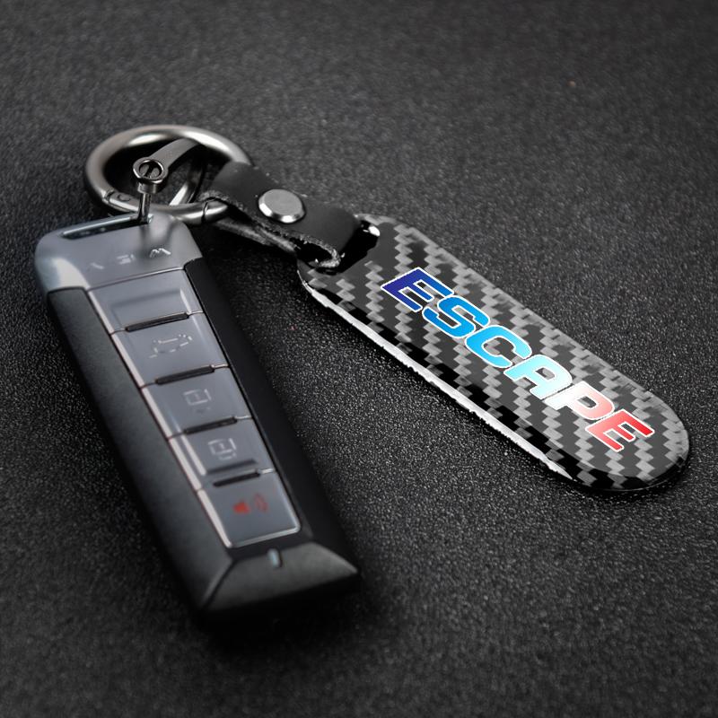 

Keychains For Ford Escape 2021 2014 2013 2012 2011 2010 Carbon Fiber Material Keychain Support Customization, Silver