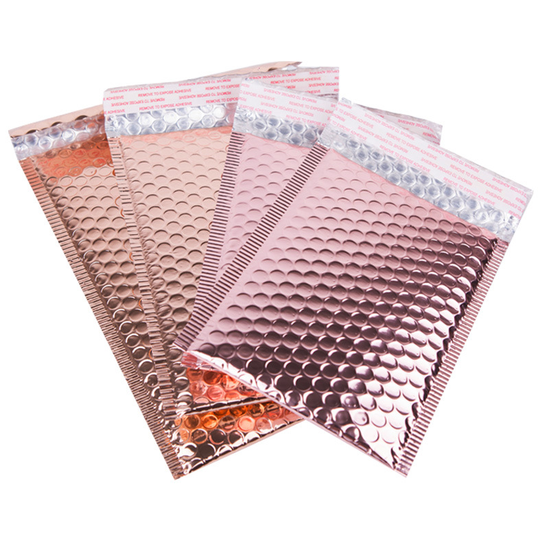 

Bubble Envelope Package Bag Rose Gold Foil Shockproof Bubbles Mailer Gift Packaging Wedding Favor Bags Multisize 2508 Y2