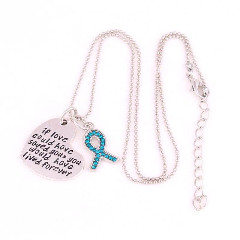 

Pendant Necklaces Unisex Jewelry Necklace Beads Chain Heart And Ribbon Shape Design Sparkling Crystals Zinc Alloy Provide Drop