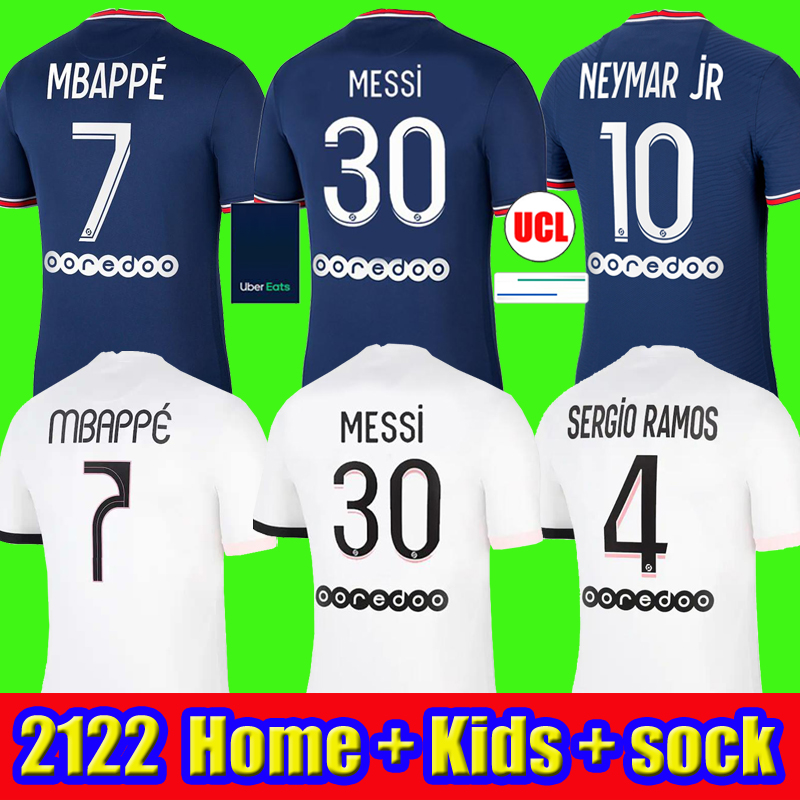 

MESSI 30 MBAPPE Soccer jerseys HAKIMI SERGIO RAMOS 21 22 Maillots de football shirts 2021 2022 MARQUINHOS VERRATTI men kids kit uniforms enf, Black;yellow