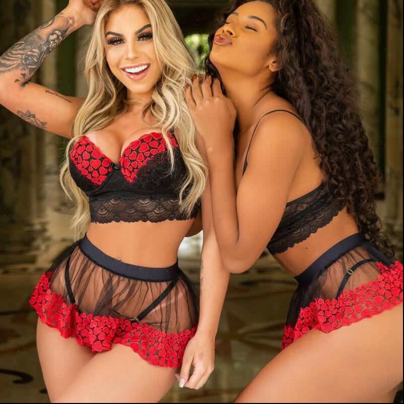 

lingerie lace dress womens sleepwears babydoll g string thong underwear, Black;red