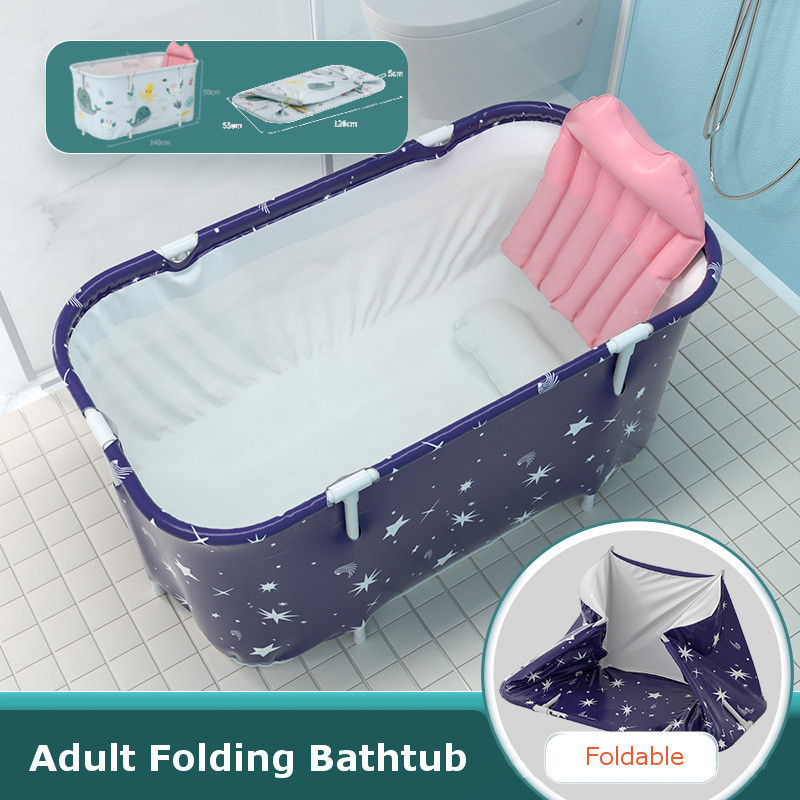 

Portabe Foding Bathtub for Adut Chidren Swimming Poo arge Pastic Bathtub Bath Bucket Insuation Bathing Bath Tub
