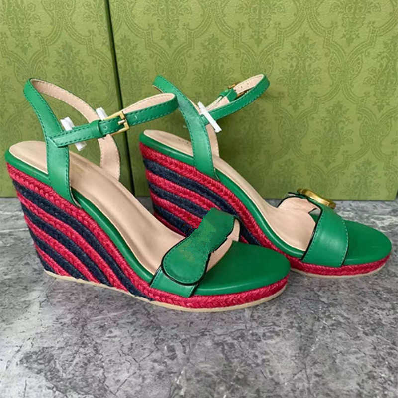 

This Is Latest Slope With Women's Sandals, But Also High-quality Rope Woven Shoes, You Are Worth Having, Red
