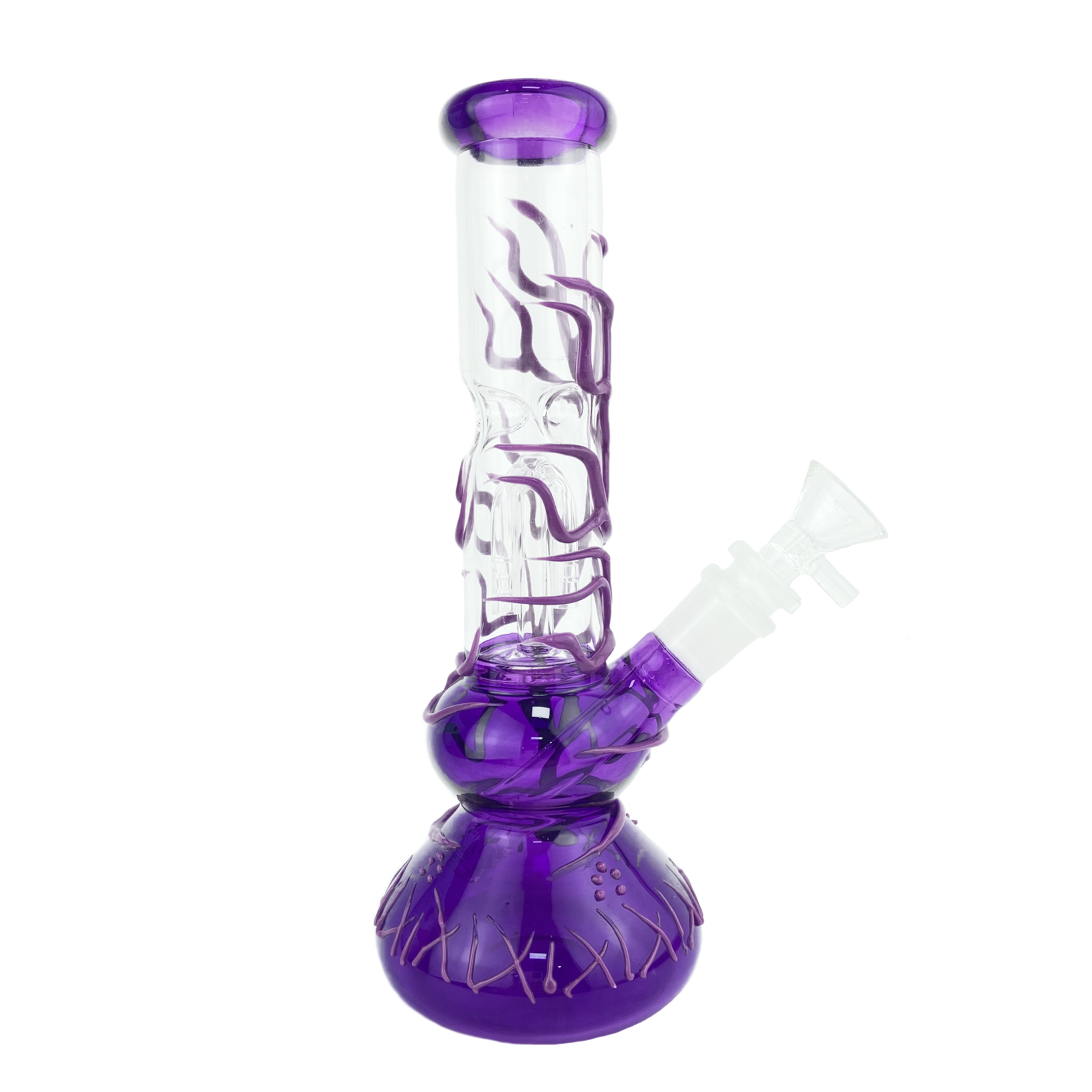 

Glass Bong Smoking Water Pipe Hookah Tree Percolator Diffused Shisha Pipes 10.24 inch Glow In The Dark Filter Beaker Bubbler W/ ICE Catcher