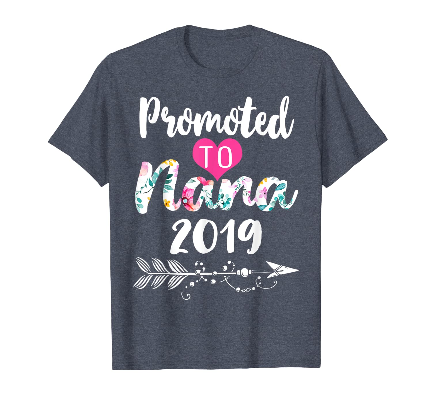 

womens promoted to nana est 2019 t shirt mothers day gifts, White;black