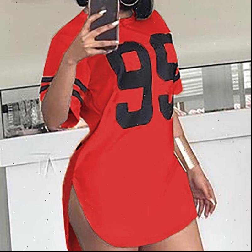 

women dress number print short sleeve dresses for summer casual solid o neck loose white sundress robe mini, Black;gray